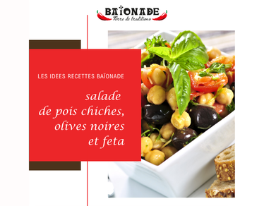 Recette : salade de pois chiches, olives noires et feta